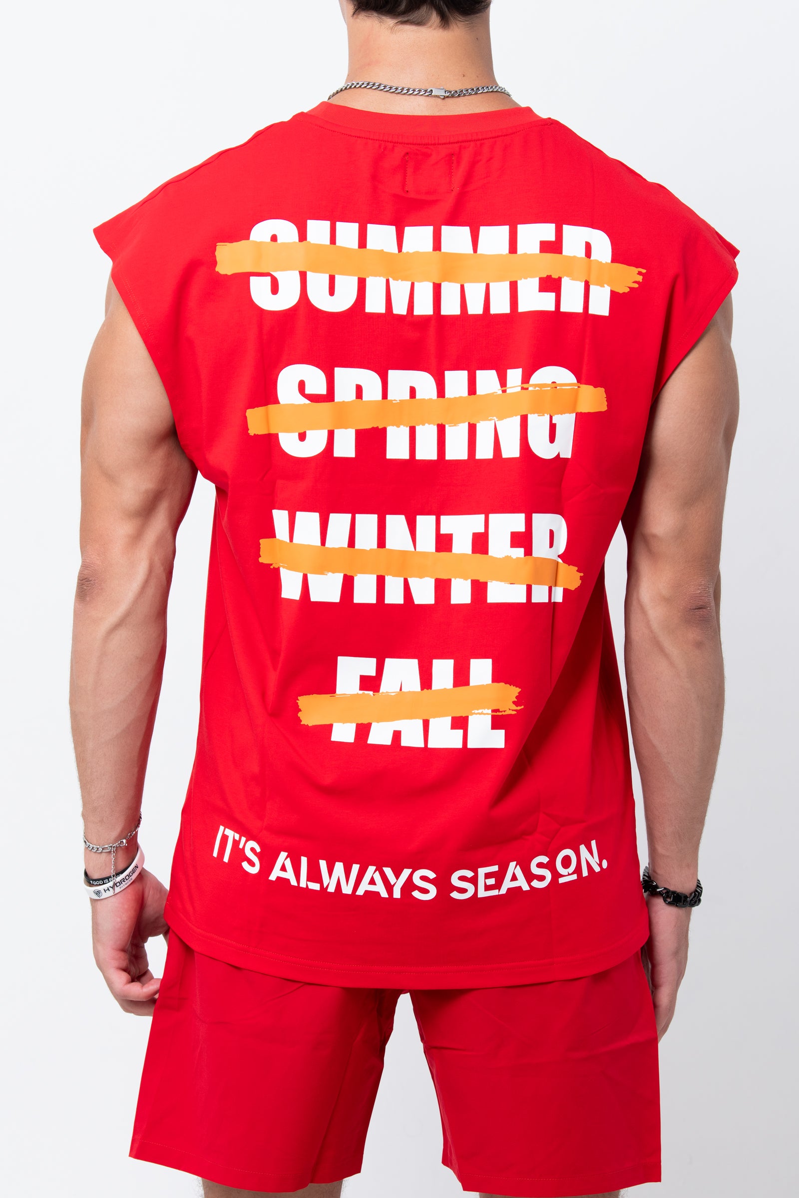 Seasons Dont Change Sleeveless Tee - Red